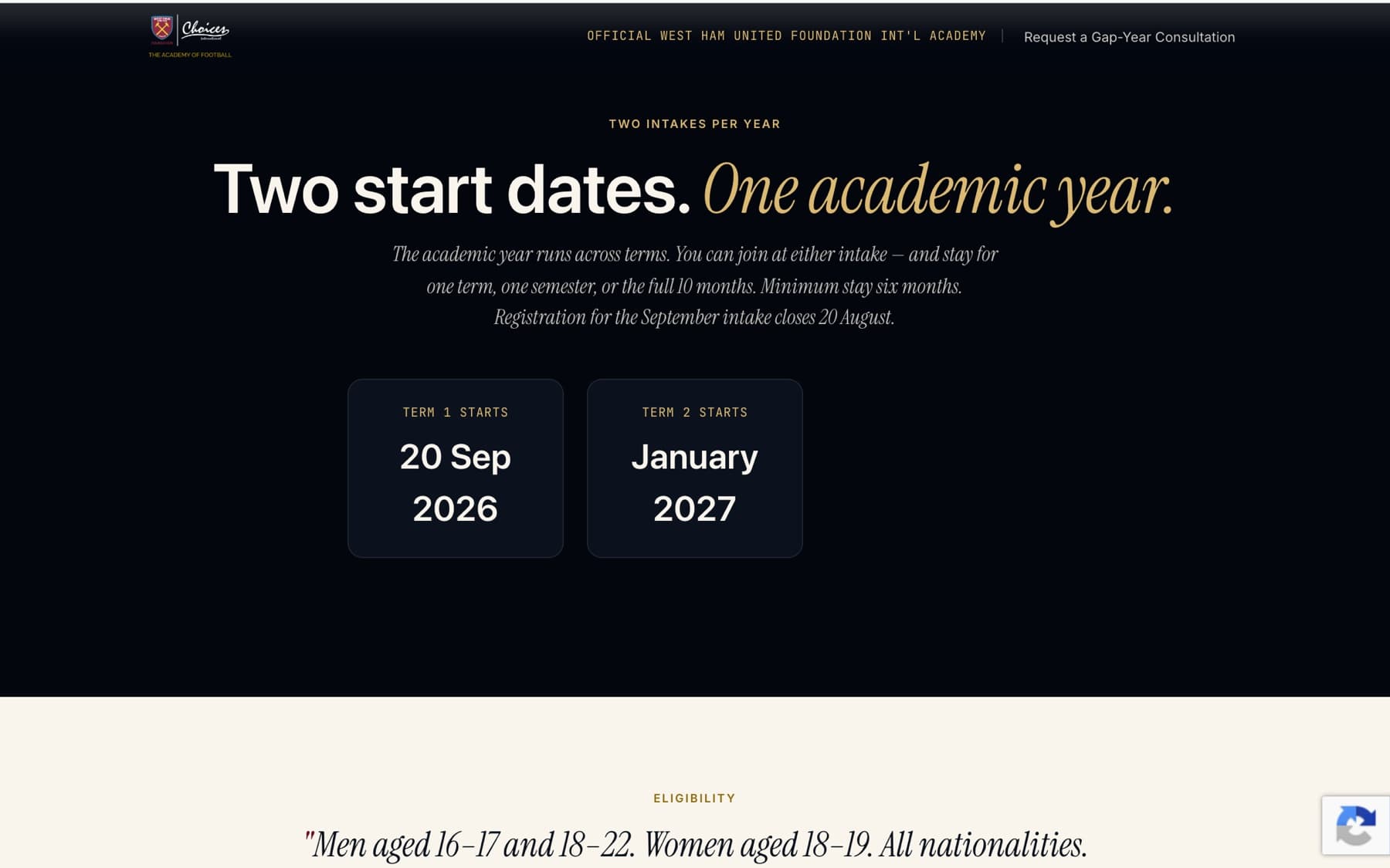International Academy of Football · Sistema de landing pages, imagen 11 de 13