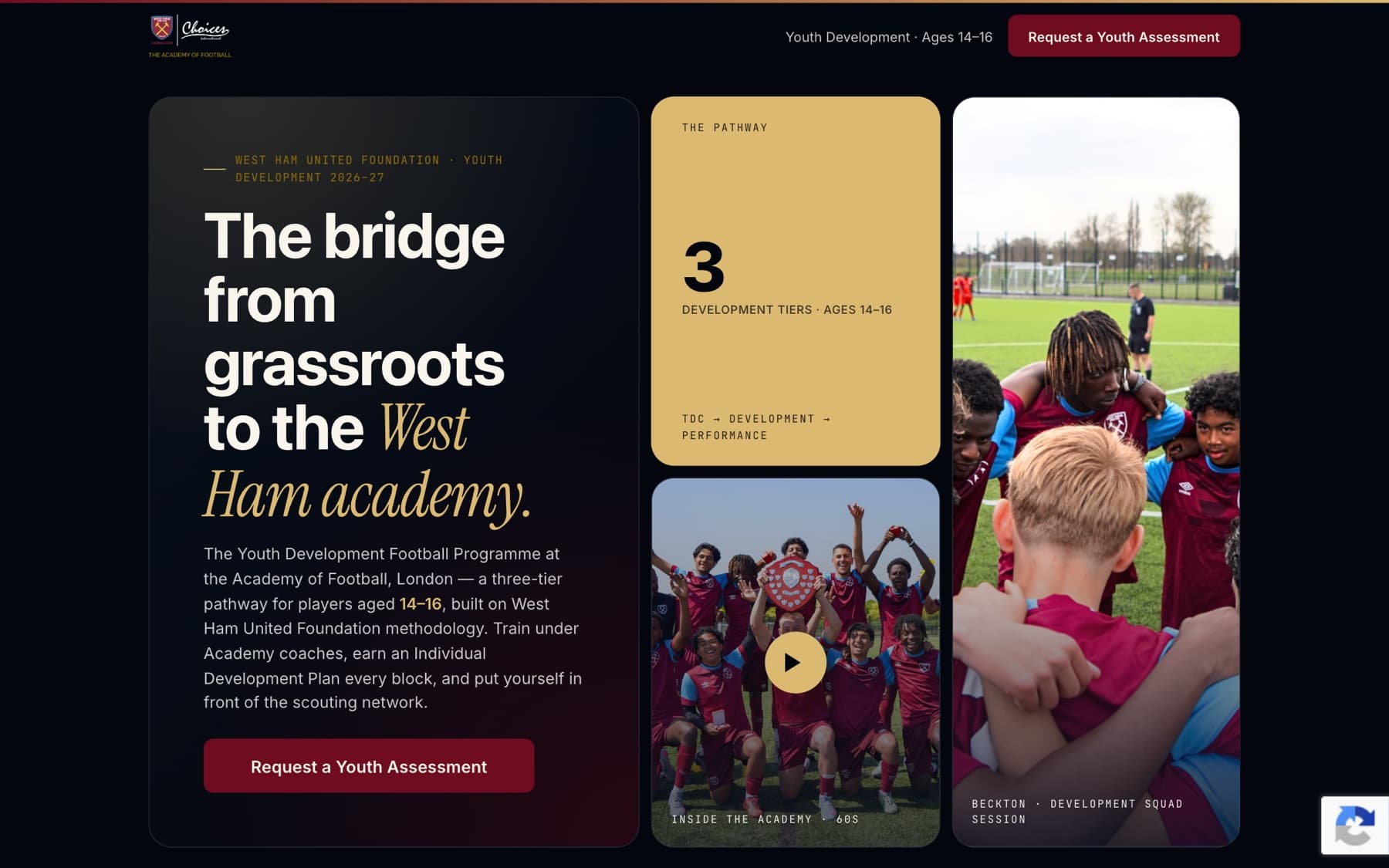 International Academy of Football · Sistema de landing pages, imagen 4 de 13